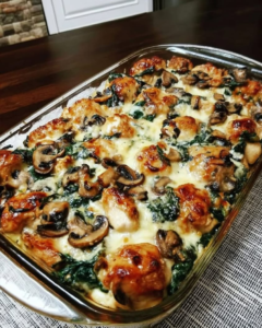 chicken spinach mushroom low carb