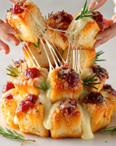 cranberry brie pull apart bread