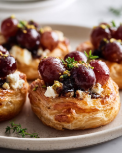 feta balsamic roasted grape pastry