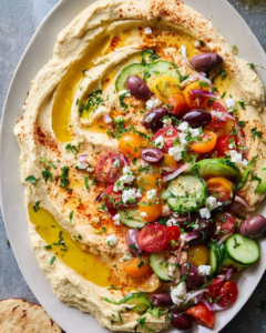 greek style loaded hummus
