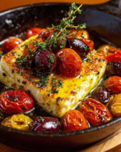 skillet baked feta tomato salsa