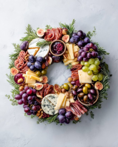 ultimate holiday grazing wreath