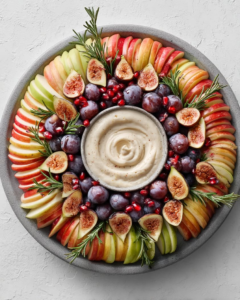 autumn fruit wreath spiced dip
