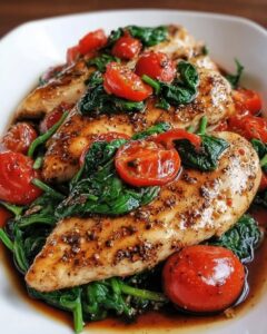 balsamic chicken spinach tomatoes