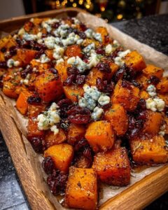 caramelized butternut squash gorgonzola cranberry 1