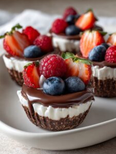 chocolate berry cottage cheese cups