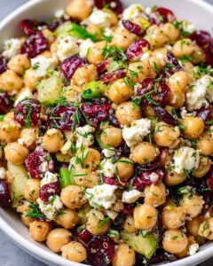 feta cranberry chickpea salad