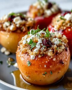 honey baked apples cranberry walnut crumble