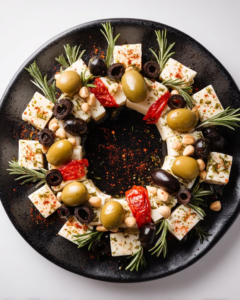 manchego piquillo peppers olives wreath