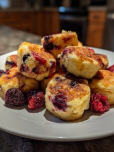 mixed berry orange cottage cheese pancakes