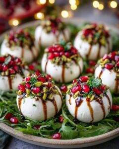 pomegranate burrata christmas ornaments