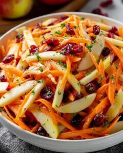 refreshing apple cranberry carrot salad