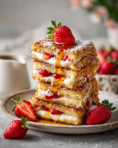 strawberry cheesecake crunch sandwiches