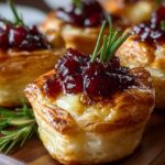 baked brie cranberry honey cups