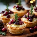 brie cranberry wreath tartlets