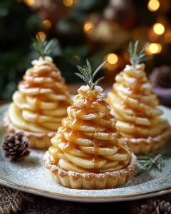 Caramel Apple and Brie Christmas Tree Tartlets for Holiday Parties