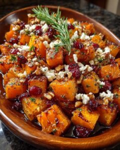 caramelized butternut squash feta walnuts