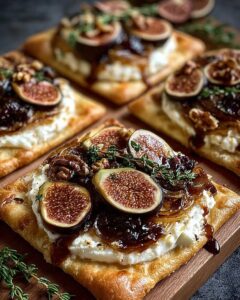 caramelized fig ricotta flatbread