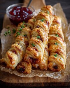 cranberry brie puff twists