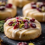 cranberry pistachio ornament cookies