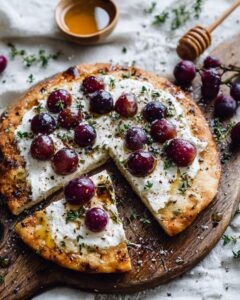 golden lavash ricotta grapes thyme