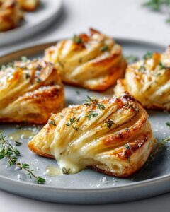 Pear and Camembert Puff Pastry Twists with Thyme Honey