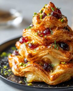 pistachio cranberry brie christmas tree