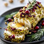 pistachio cranberry cheese log