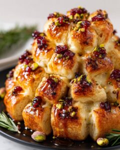 pistachio cranberry christmas tree bread