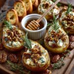 roasted pears goat cheese maple walnut