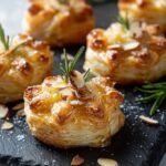 rosemary honey almond brie bites