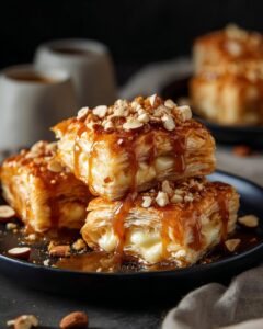 salted caramel brie bites pastry