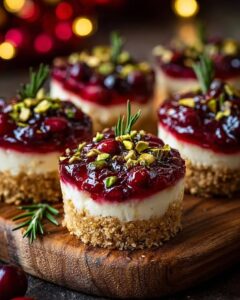 savory cranberry pistachio cheesecake cups