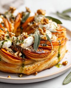 sweet potato burrata holiday wreath
