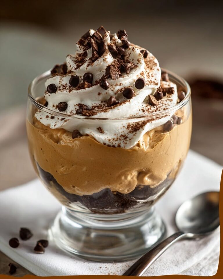 Ultra-Smooth Coffee Mousse with a Chocolate Crunch Topping