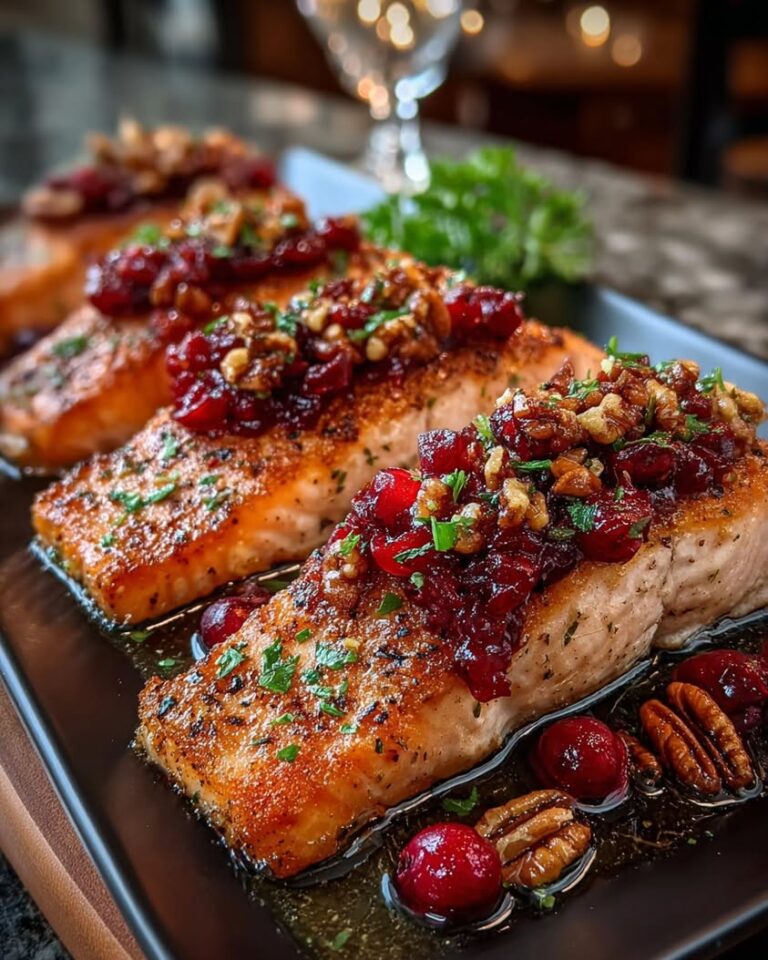 baked salmon cranberry salsa pecans