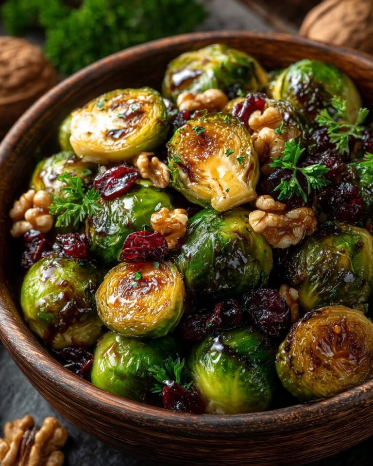 balsamic glazed brussels sprouts cranberries walnuts