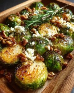 caramelized brussels sprouts feta walnuts honey