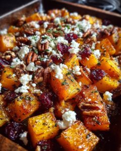 caramelized butternut squash feta cranberry