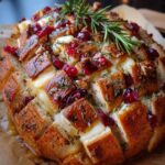 cranberry brie sourdough pull apart bread