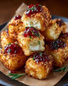 crispy christmas brie bites