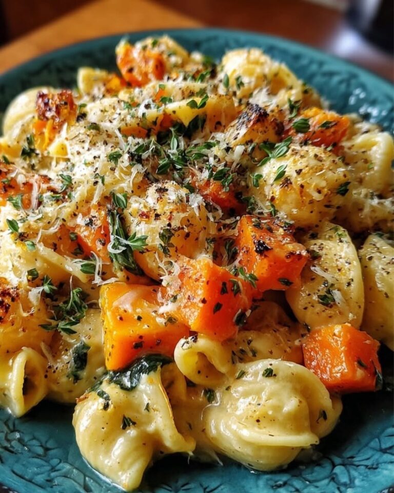 Crockpot Mac and Cheese with Sweet Potato, Squash, and Maple Sage Drizzle