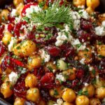 feta cranberry chickpeas lemon vinaigrette