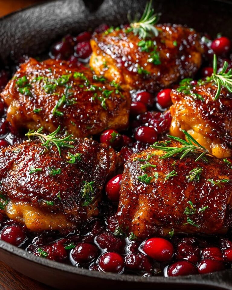 hot honey cranberry chicken skillet