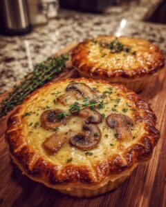 mini mushroom gruyere pot pies