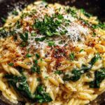 parmesan spinach orzo