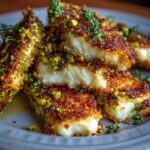 pistachio crusted halloumi honey thyme