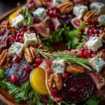 roasted beet brie christmas wreath salad