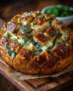 Ultimate Spinach Artichoke Dip Pull-Apart Bread Recipe