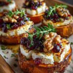 sweet potato rounds brie cranberry walnuts